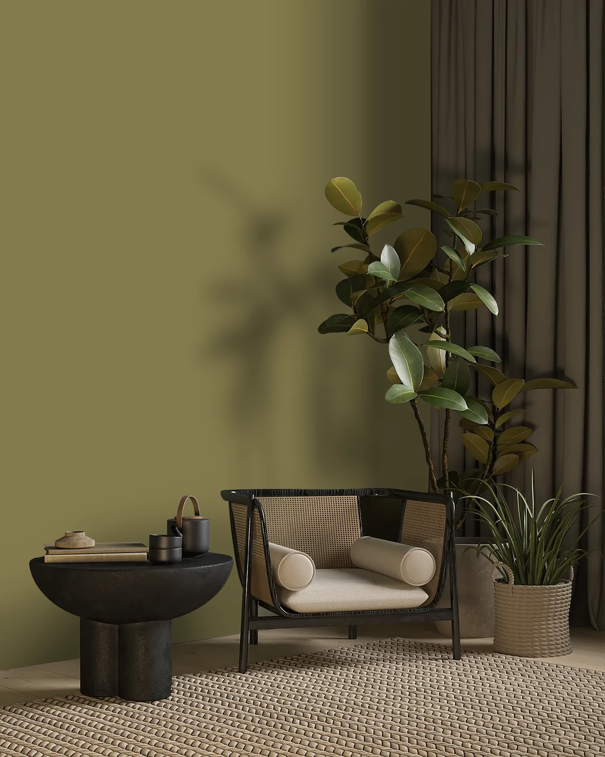 Nippon Paint's GREEN PACK color on a beautifully decorated wall.