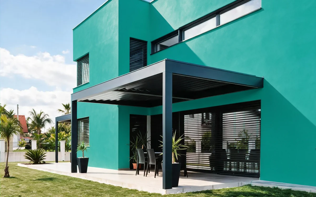 Nippon Paint's GREEN PROMENADE color on different wall surfaces.