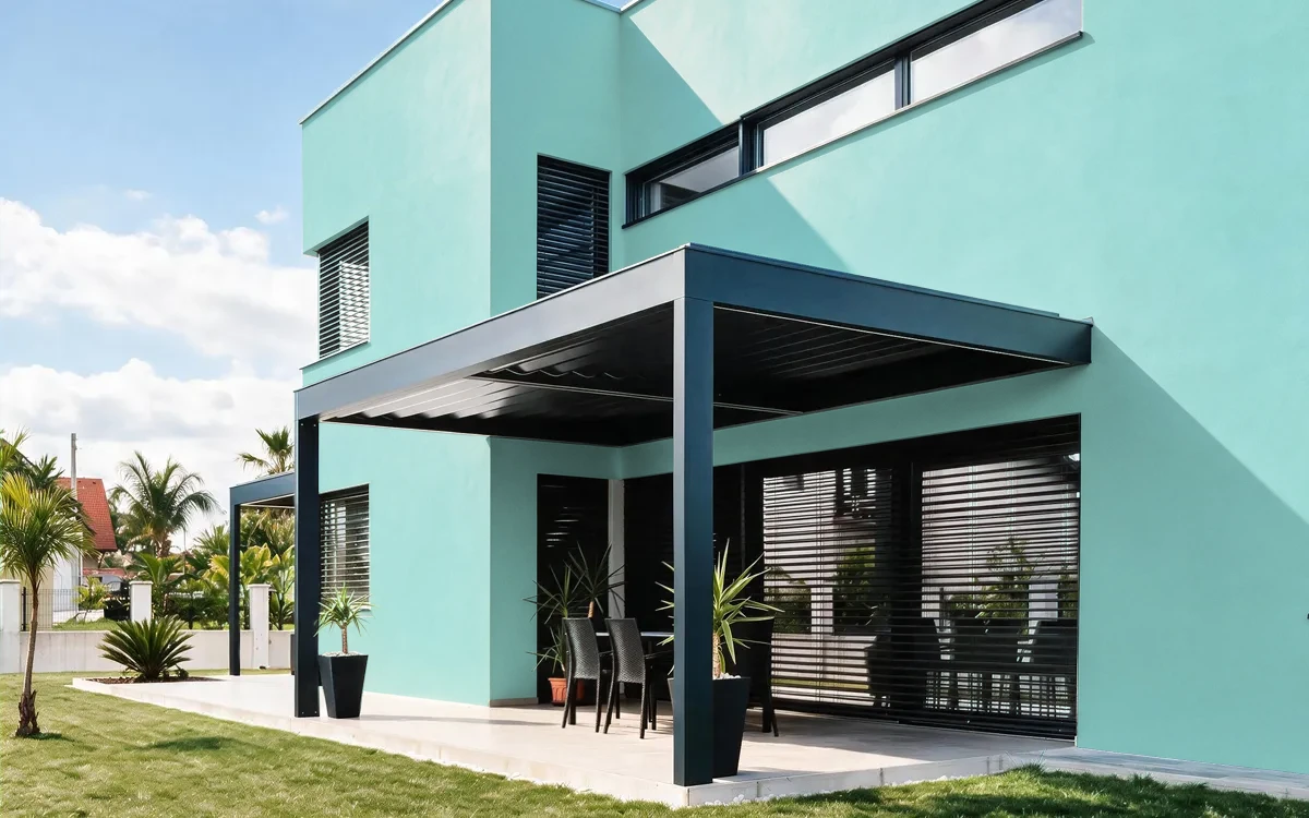 Nippon Paint's GREEN RHYTHM color on different wall surfaces.