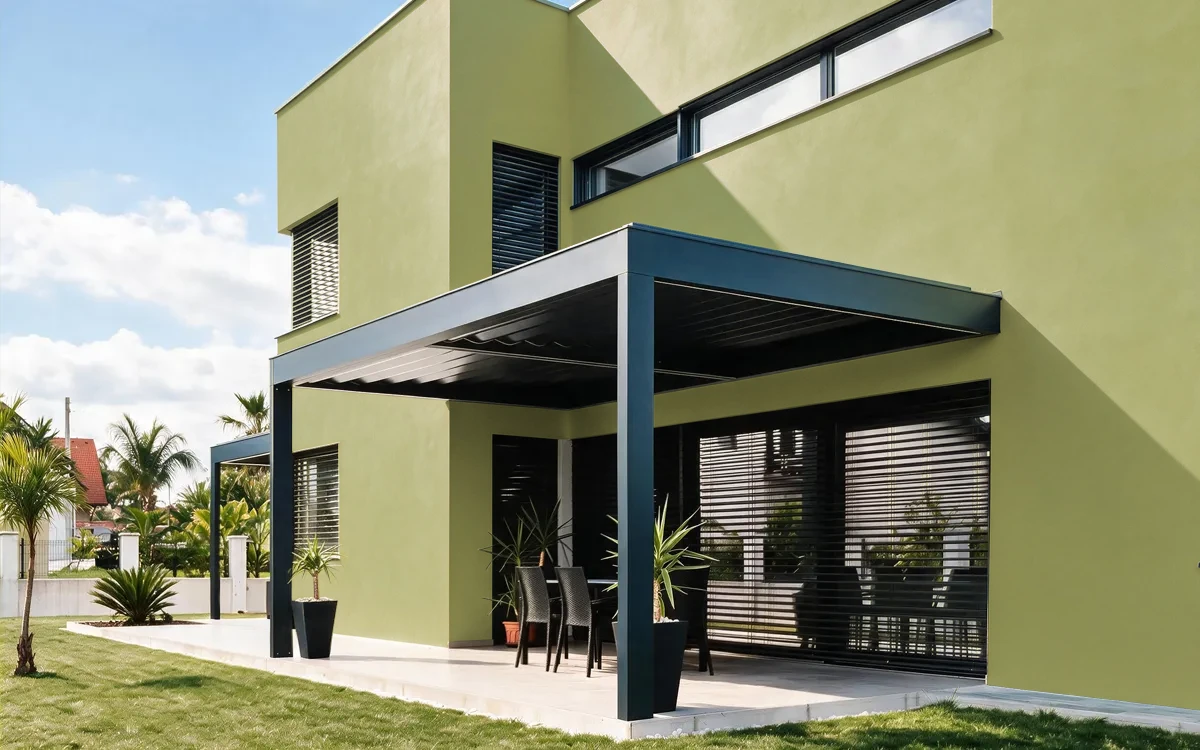 Nippon Paint's GREEN SHOOT color on different wall surfaces.