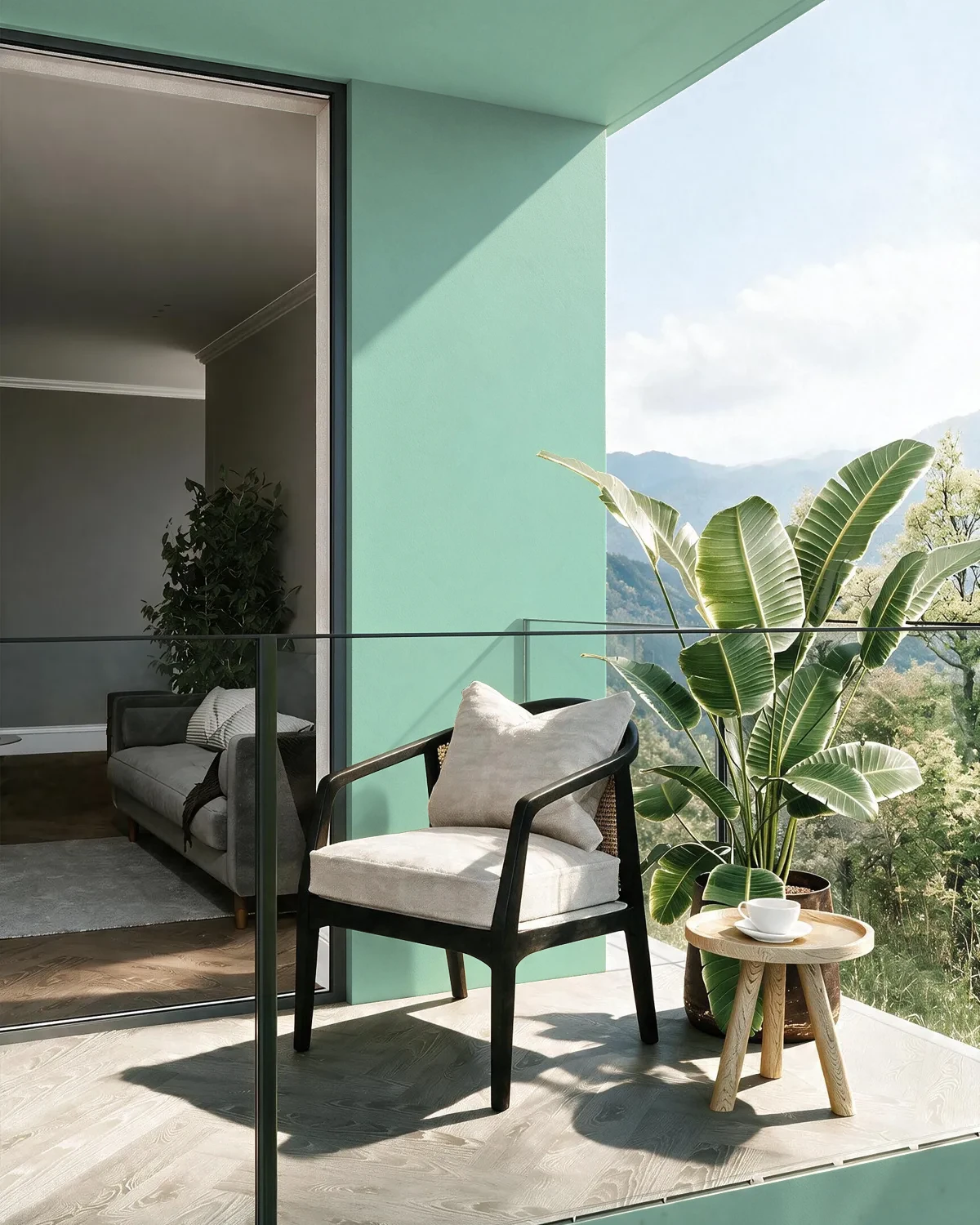 Nippon Paint's GREEN SLUR color on a beautifully decorated wall.