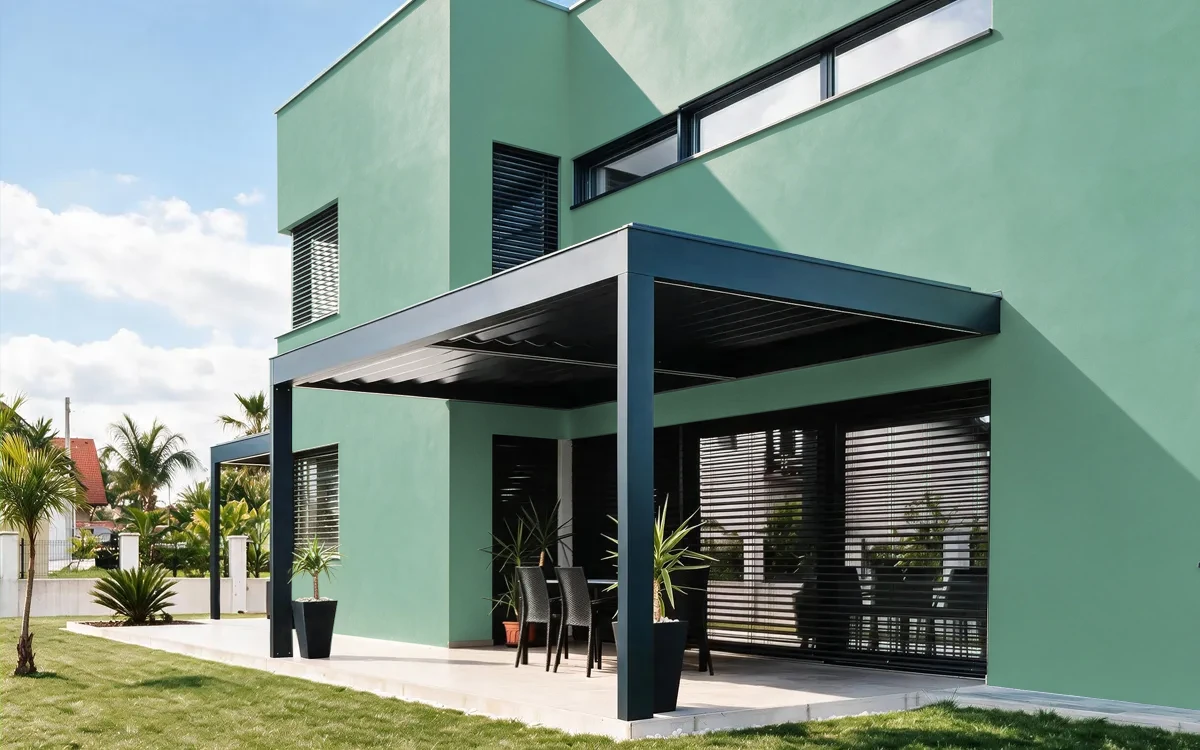 Nippon Paint's GREEN SPACE color on different wall surfaces.