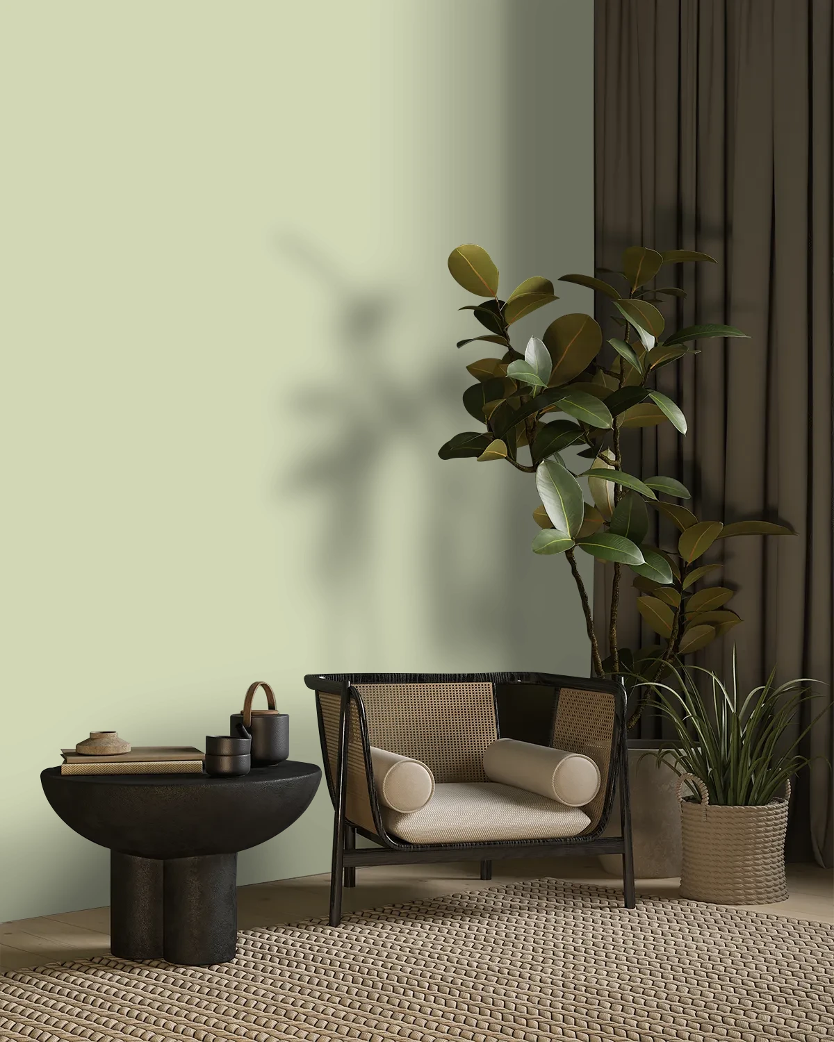 Nippon Paint's GREEN TAG color on a beautifully decorated wall.