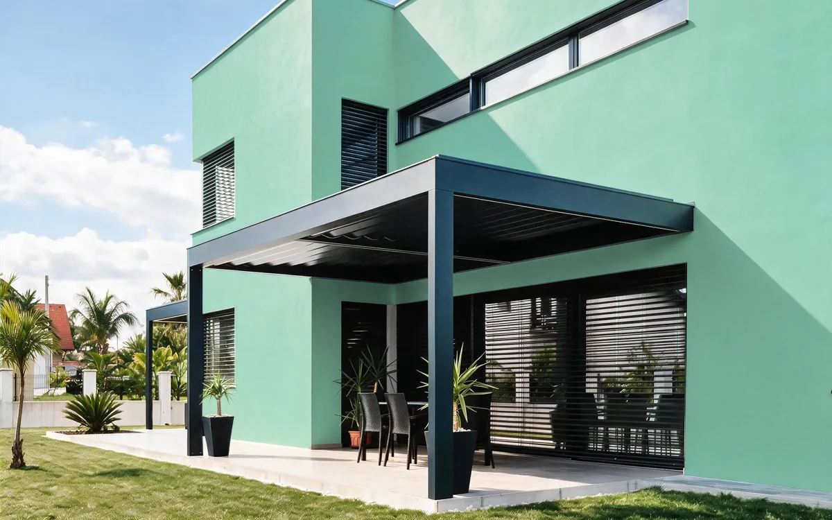 Nippon Paint's GREEN WITH ENVY color on different wall surfaces.