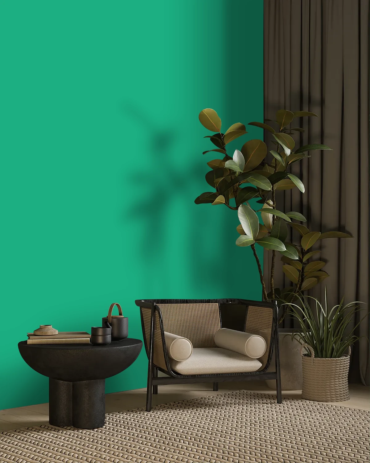 Nippon Paint's GRETEL'S GUESS color on a beautifully decorated wall.