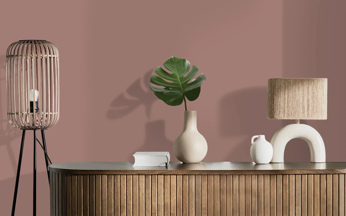 Nippon Paint's GROUND CLOVE color on different wall surfaces.