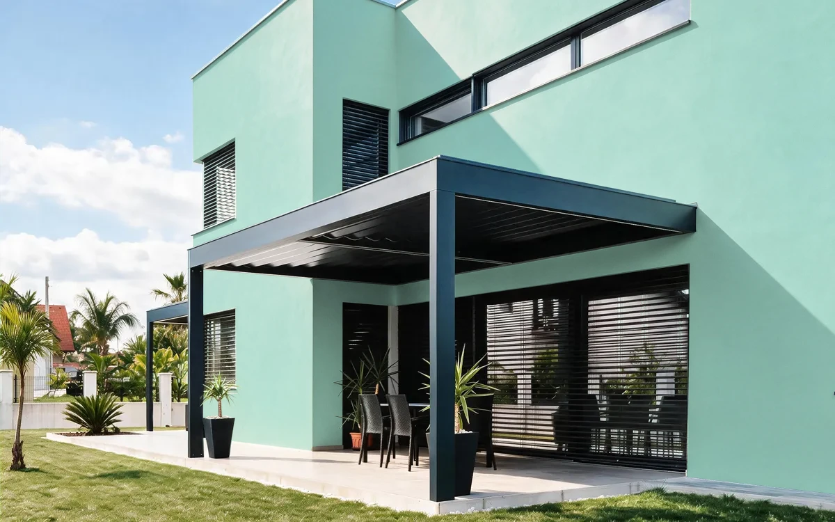 Nippon Paint's GUSTAV GREEN color on different wall surfaces.