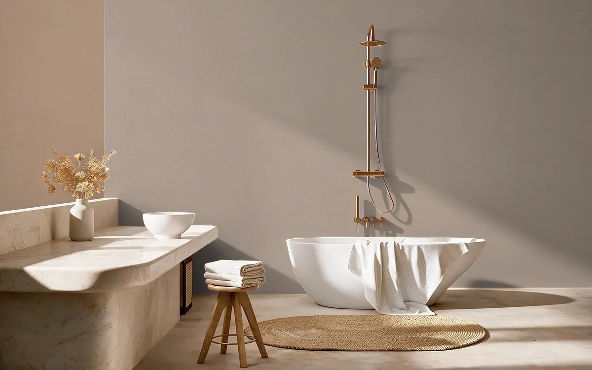 Nippon Paint's HANDCRAFTED color on different wall surfaces.