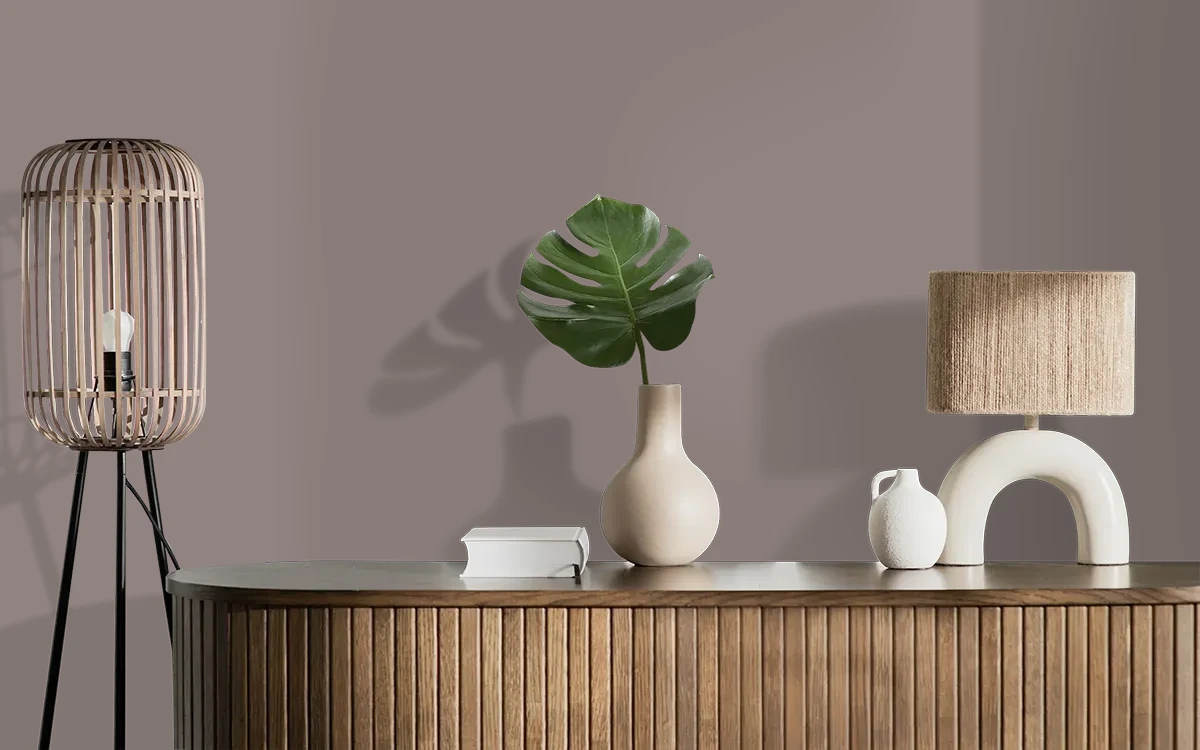 Nippon Paint's HARRISON GRAY color on different wall surfaces.