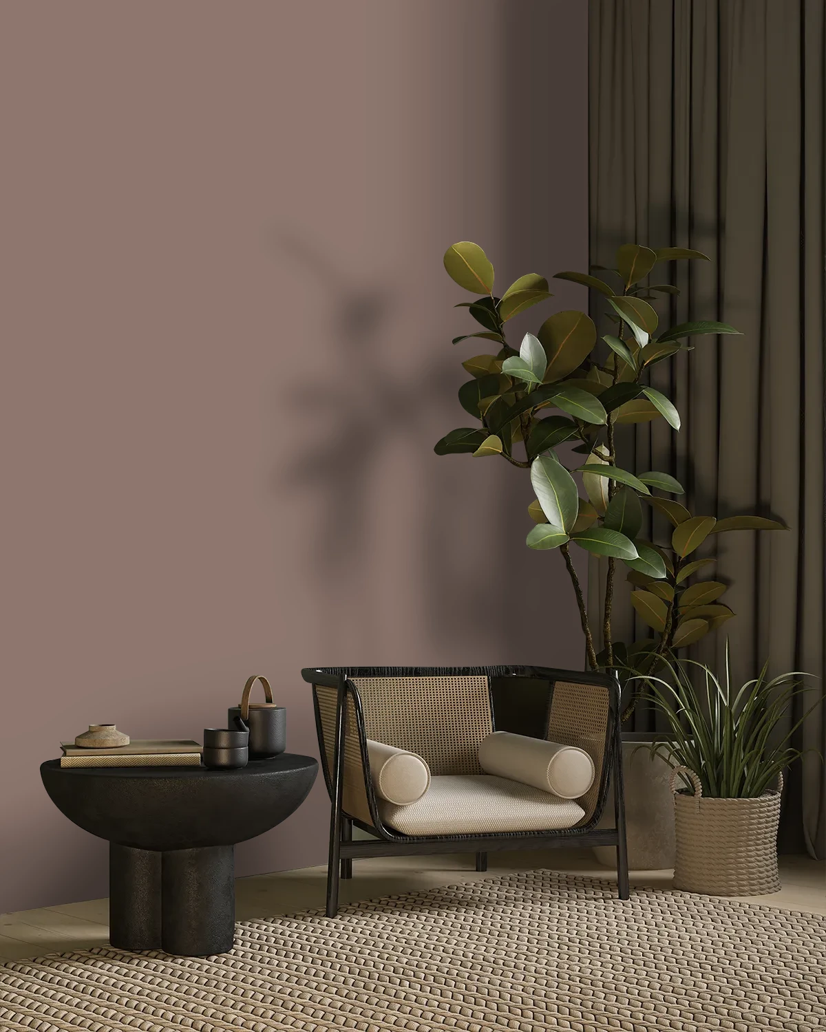 Nippon Paint's HENNA RADIANCE color on a beautifully decorated wall.