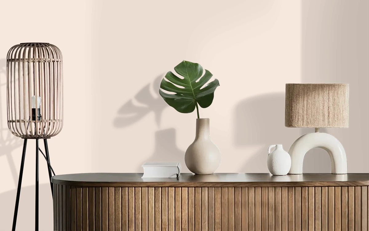 Nippon Paint's HEY JUDE color on different wall surfaces.