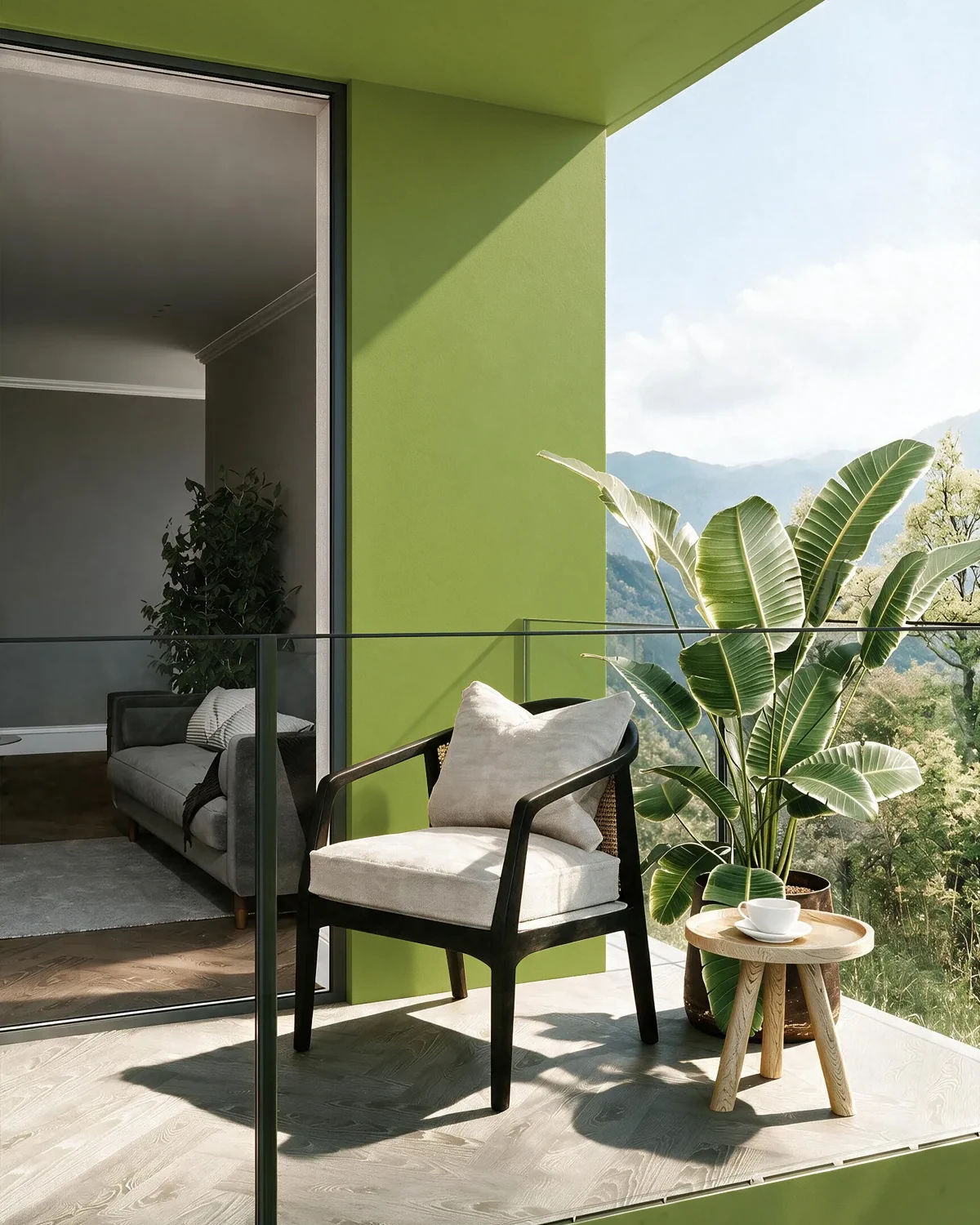 Nippon Paint's HIGH POINT color on a beautifully decorated wall.