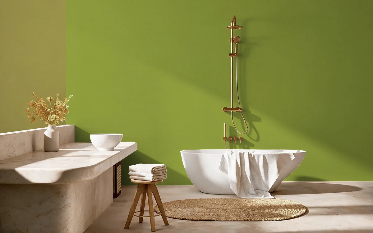 Nippon Paint's HIGH POINT color on different wall surfaces.