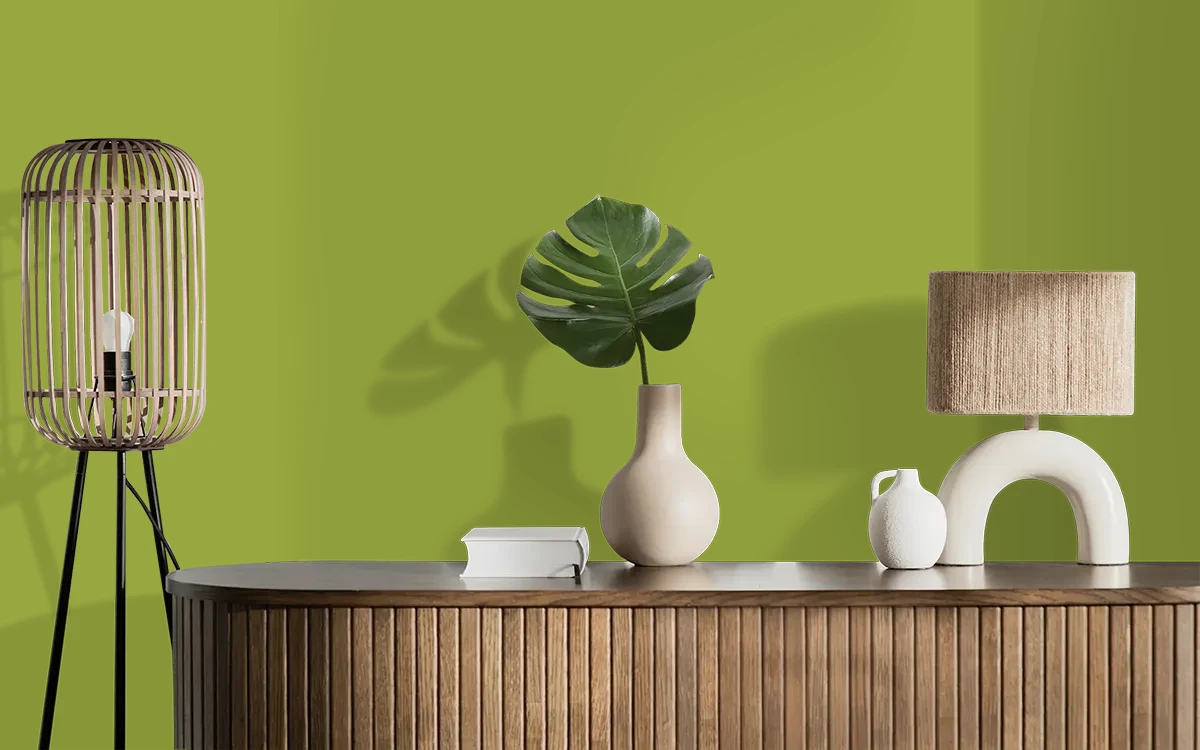 Nippon Paint's HIGH POINT color on different wall surfaces.