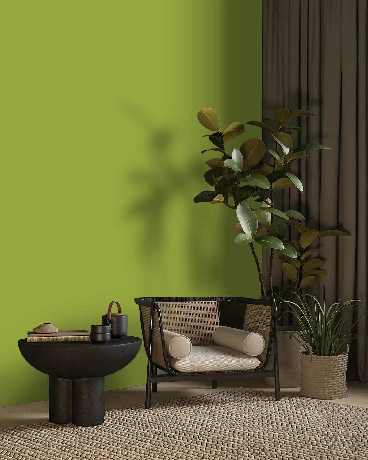 Nippon Paint's HIGH POINT color on a beautifully decorated wall.