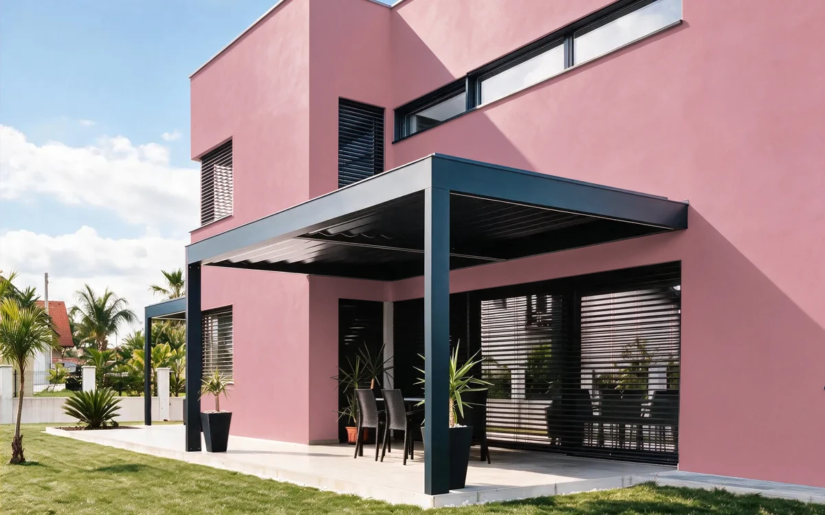 Nippon Paint's HILL CHERRY color on different wall surfaces.