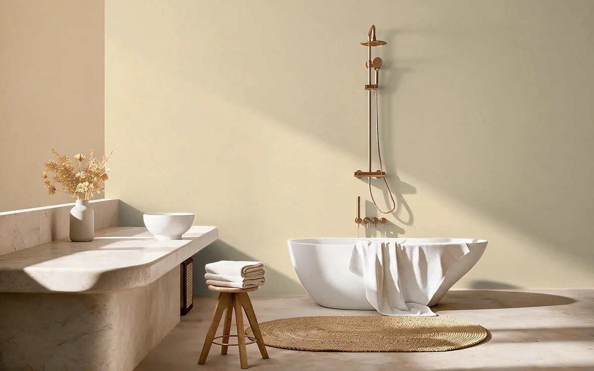 Nippon Paint's HOPEFUL color on different wall surfaces.