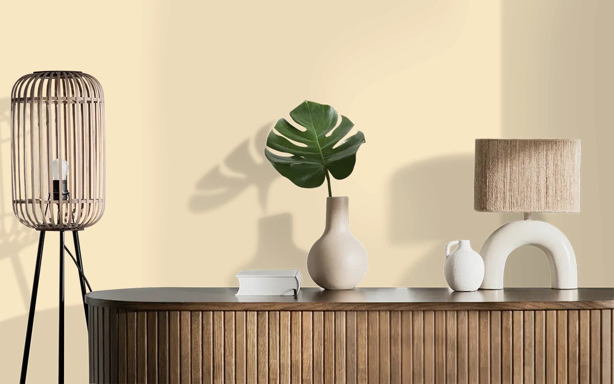 Nippon Paint's HOPEFUL color on different wall surfaces.