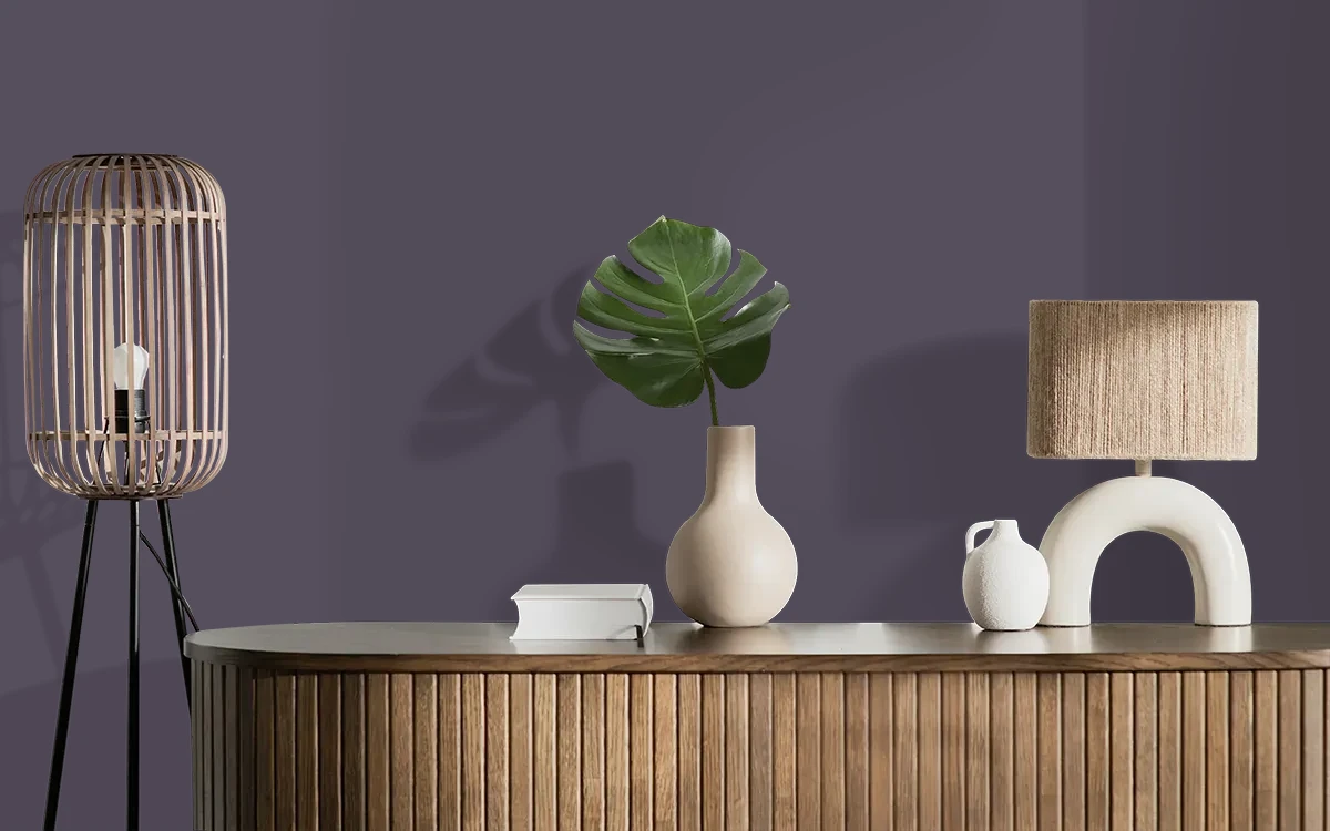 Nippon Paint's HUSTLE BUSTLE color on different wall surfaces.