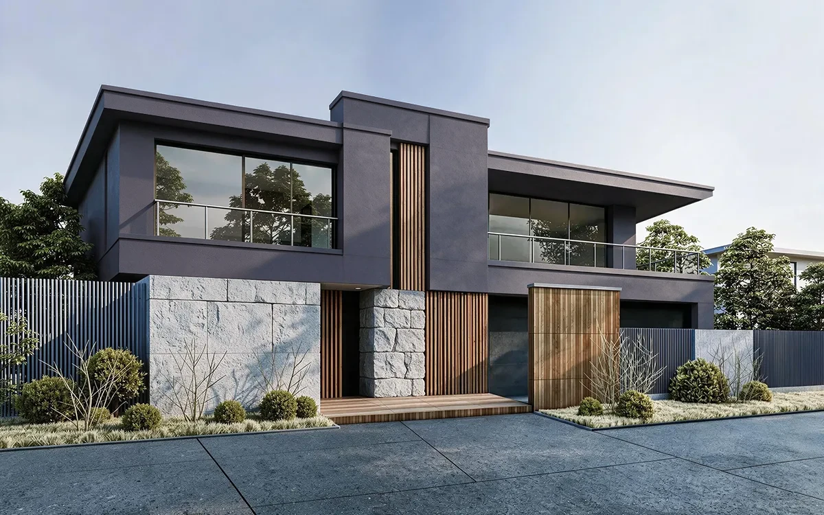 Nippon Paint's HUSTLE BUSTLE color on different wall surfaces.