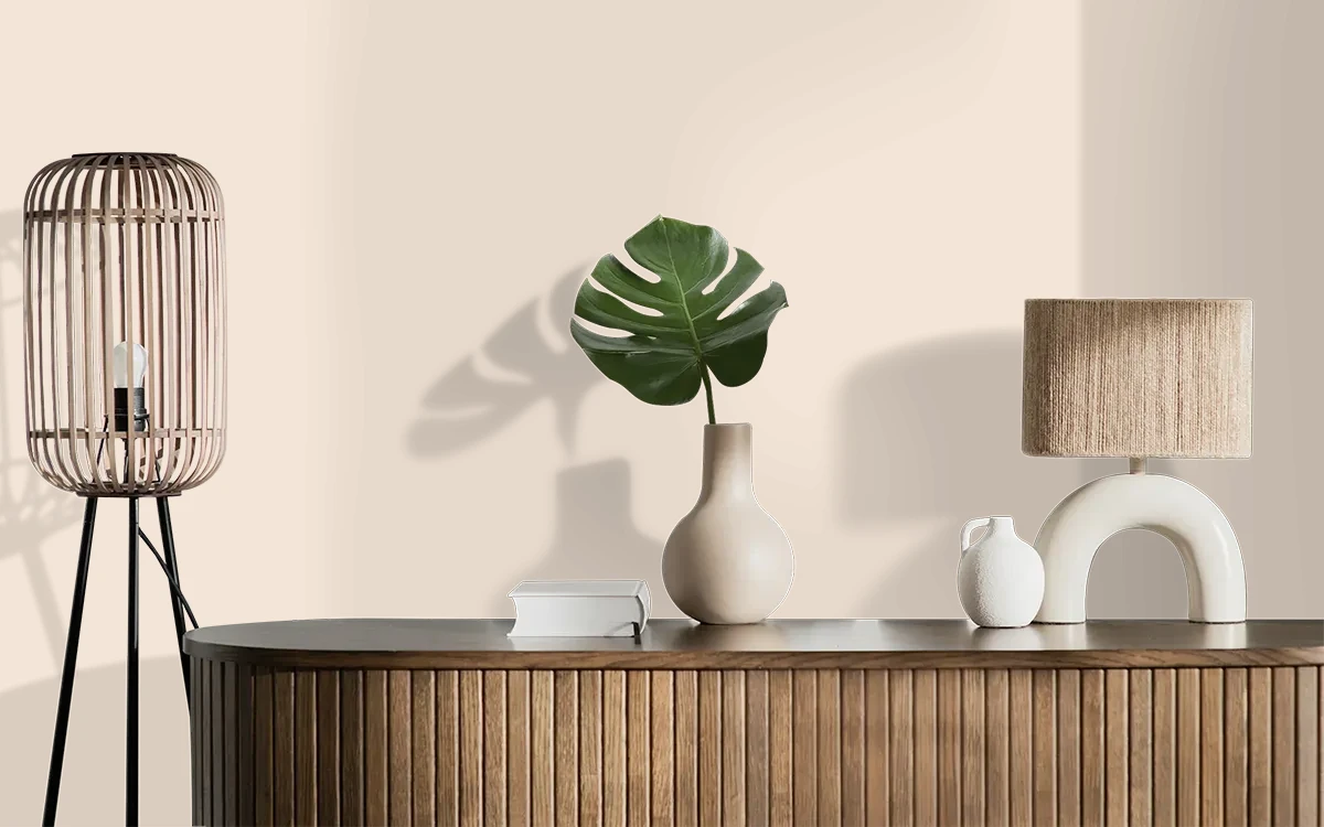 Nippon Paint's ICE POP color on different wall surfaces.