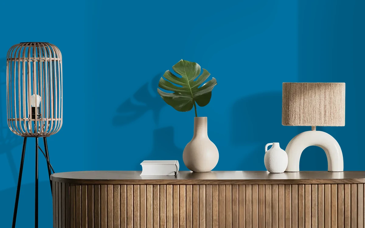 Nippon Paint's ICEBERG color on different wall surfaces.