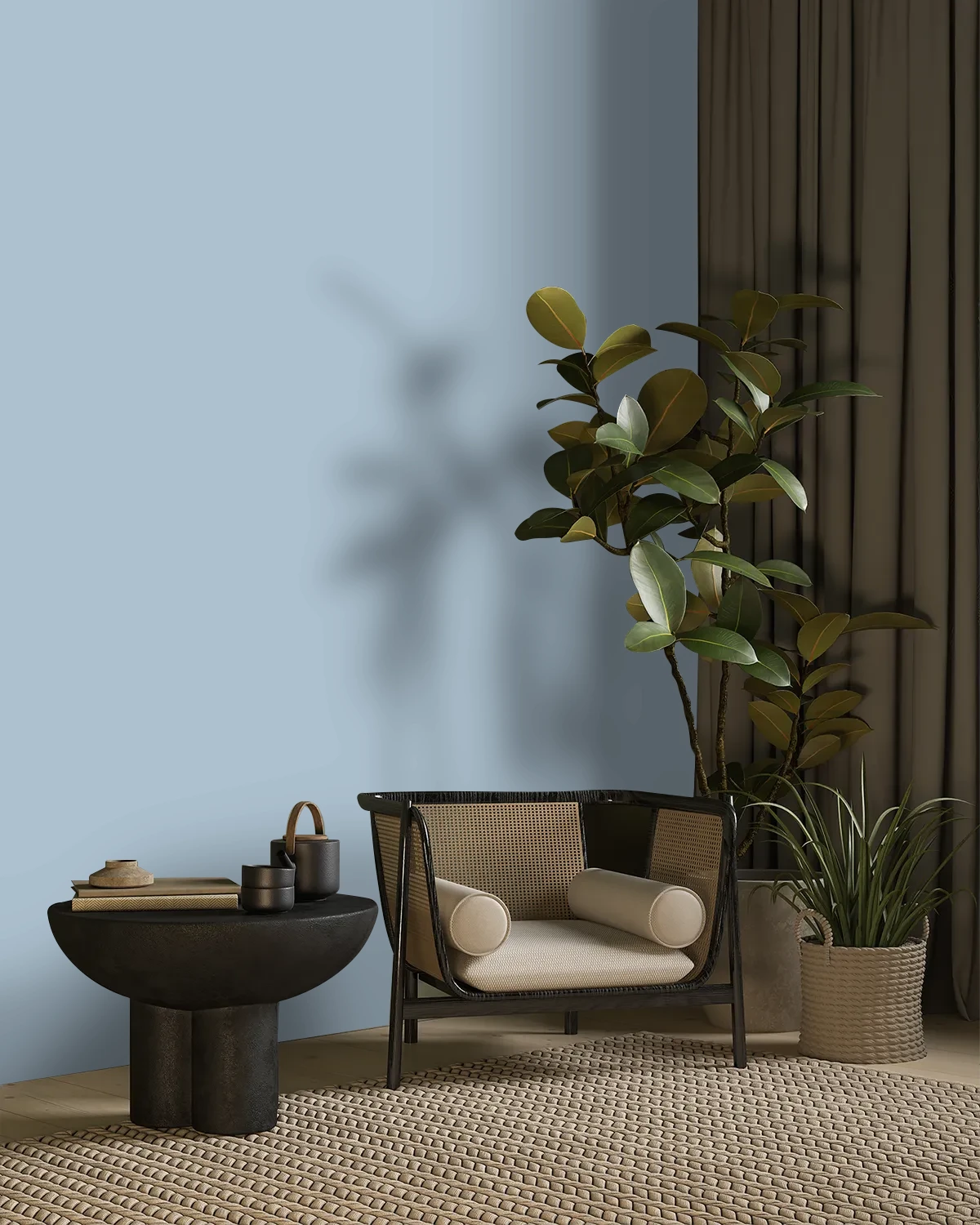 Nippon Paint's ICEBERG DRIFT color on a beautifully decorated wall.