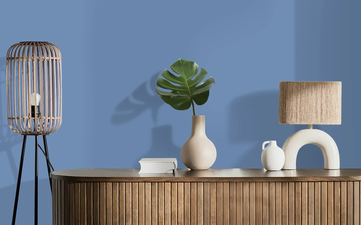 Nippon Paint's ICEBERG SPARKLE color on different wall surfaces.