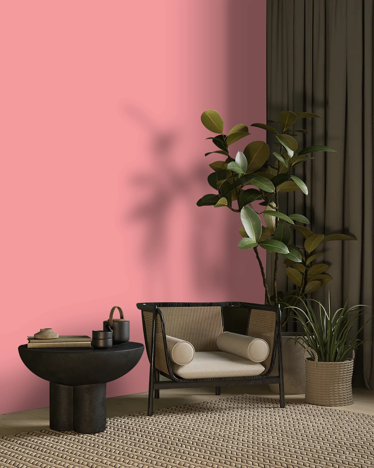 Nippon Paint's IMPATIENS PINK color on a beautifully decorated wall.