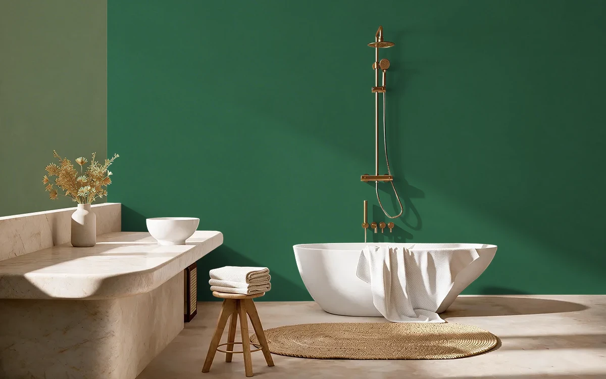 Nippon Paint's IMPRESSIONS color on different wall surfaces.