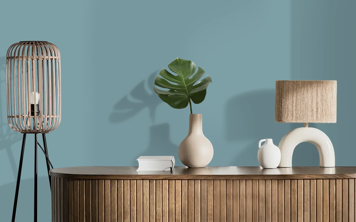 Nippon Paint's INCREDIBLE OCEAN color on different wall surfaces.