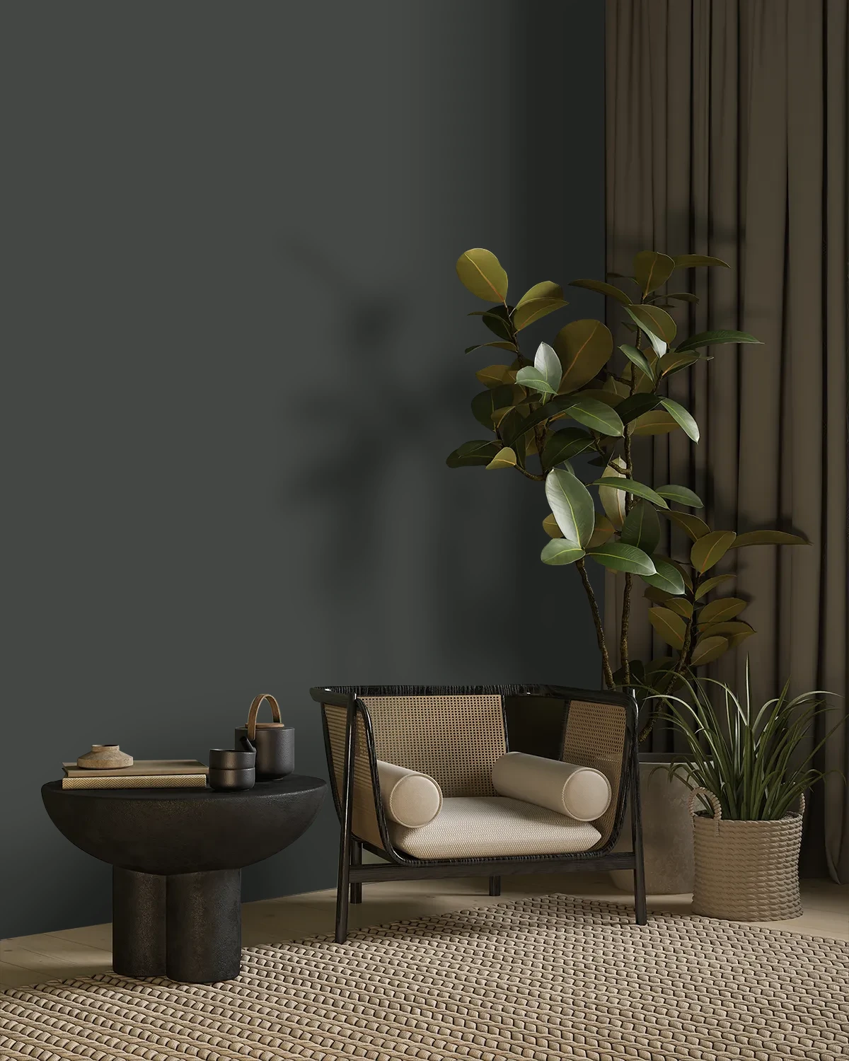 Nippon Paint's INNERMOST THOUGHTS color on a beautifully decorated wall.