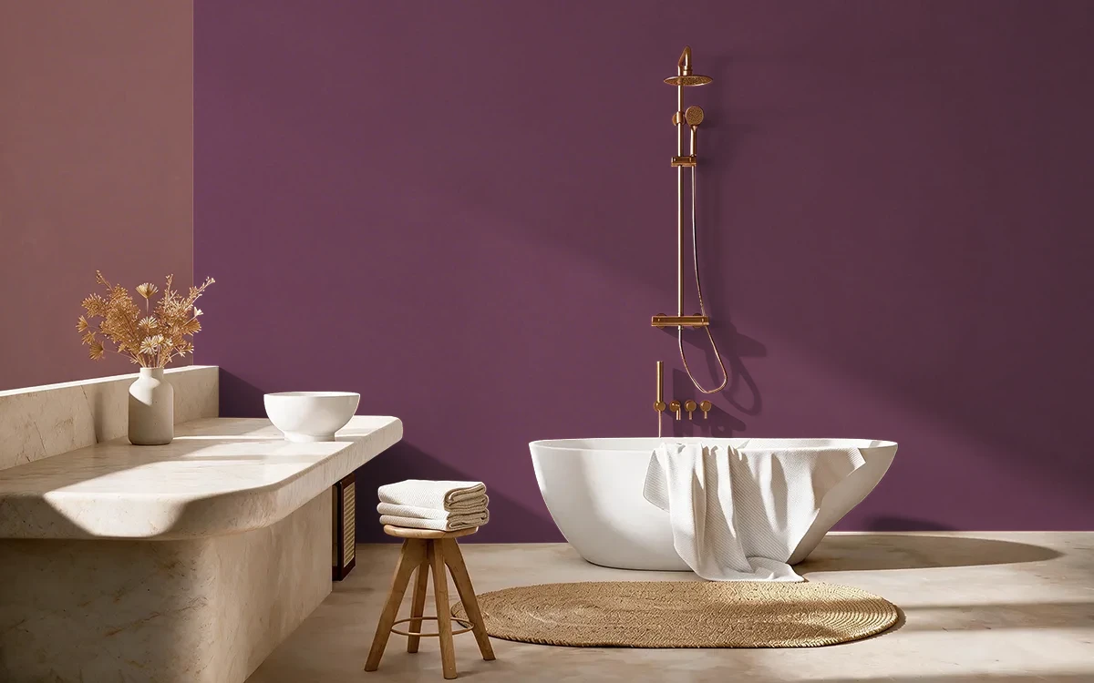 Nippon Paint's IRISH CHARM color on different wall surfaces.