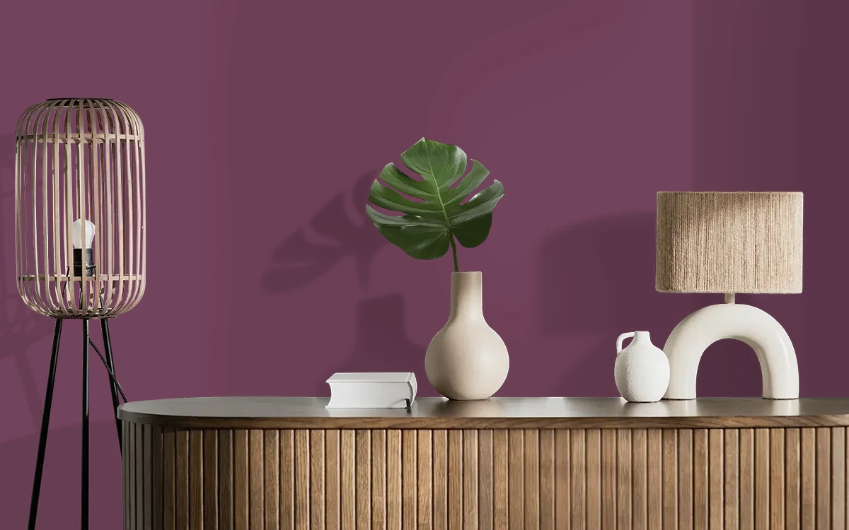 Nippon Paint's IRISH CHARM color on different wall surfaces.