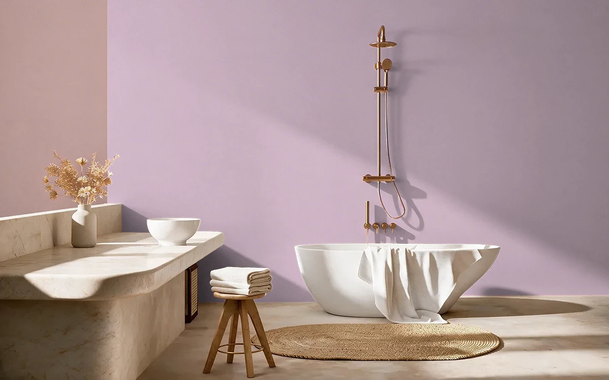 Nippon Paint's IVY POSSE color on different wall surfaces.