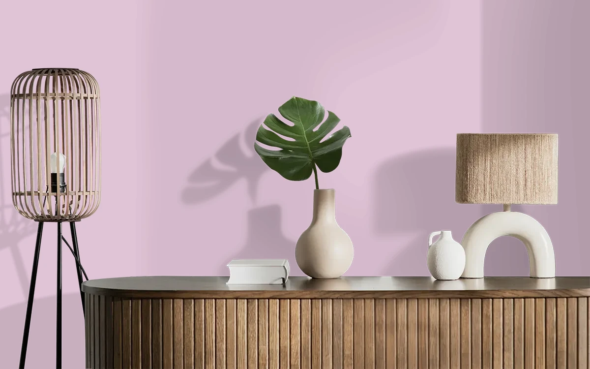 Nippon Paint's IVY POSSE color on different wall surfaces.