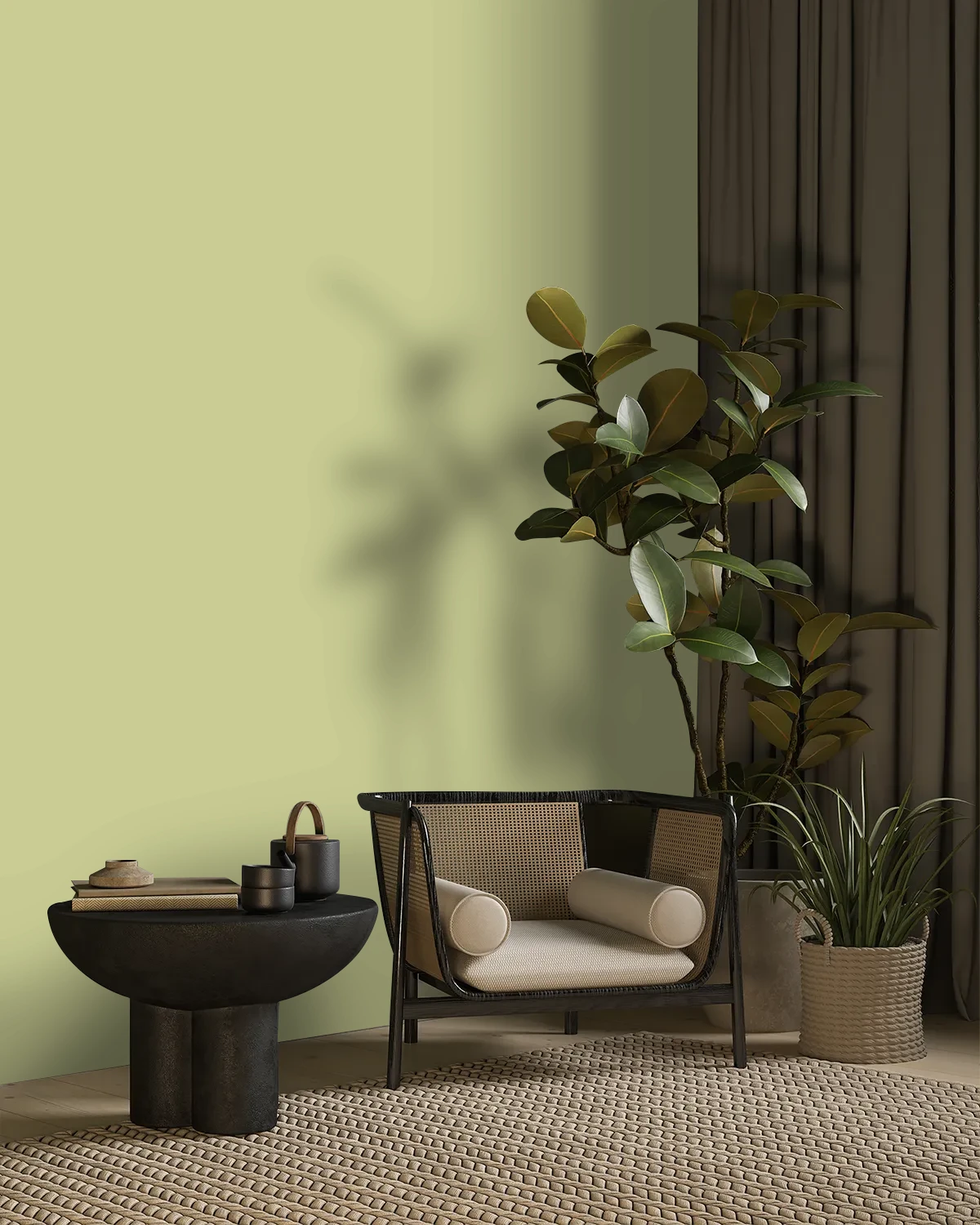 Nippon Paint's JADE HUES color on a beautifully decorated wall.