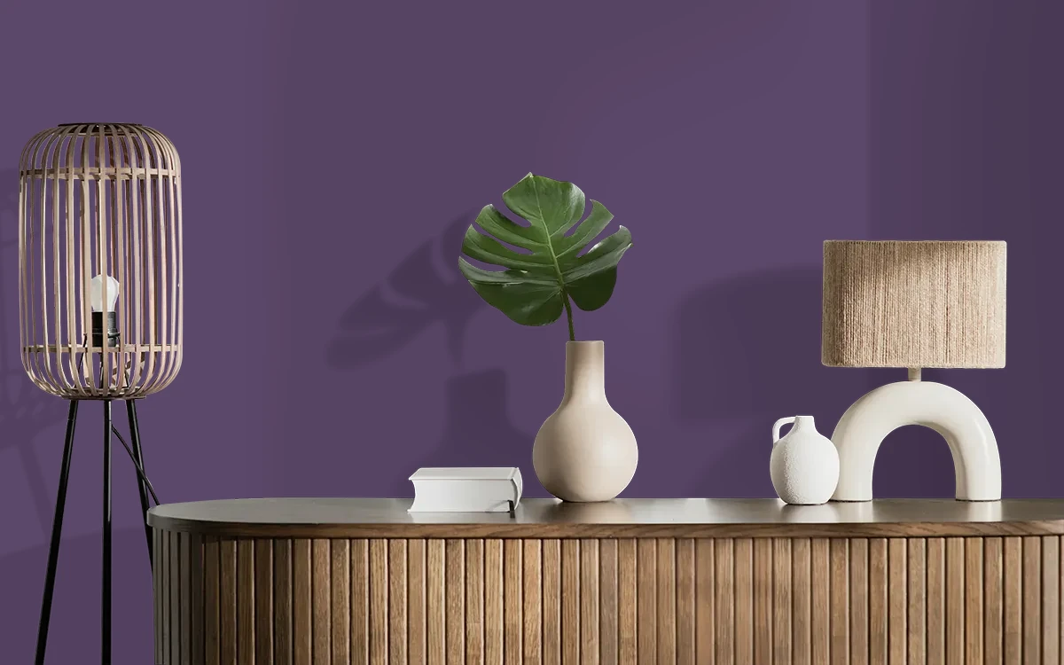 Nippon Paint's JAM BREAK color on different wall surfaces.