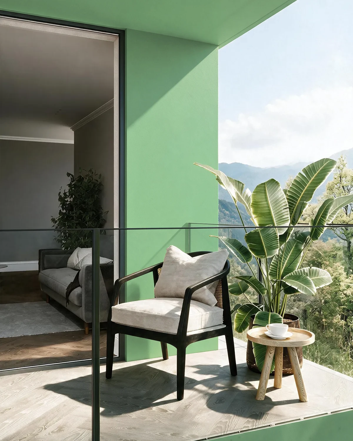 Nippon Paint's JASMINE LEAF color on a beautifully decorated wall.
