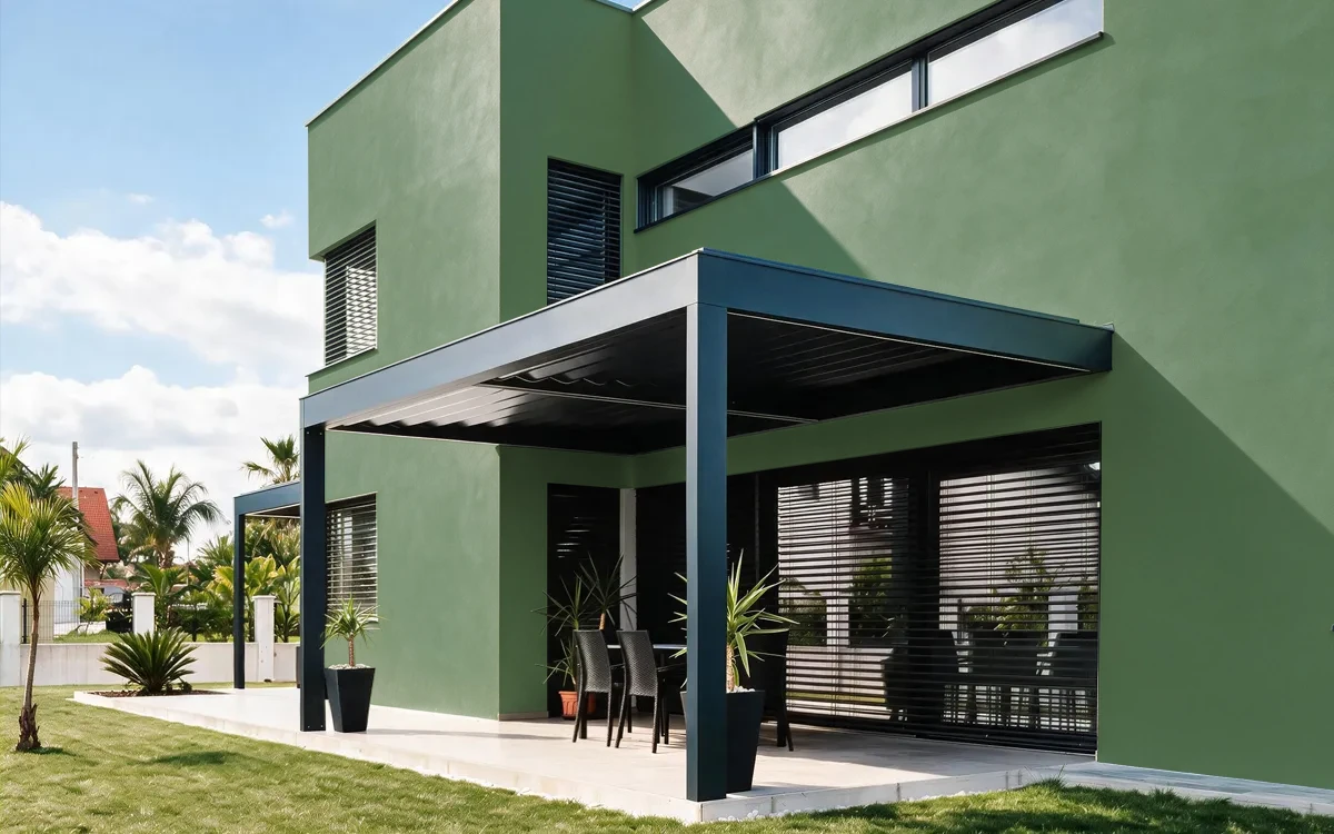 Nippon Paint's JUNGLE FOILAGE color on different wall surfaces.