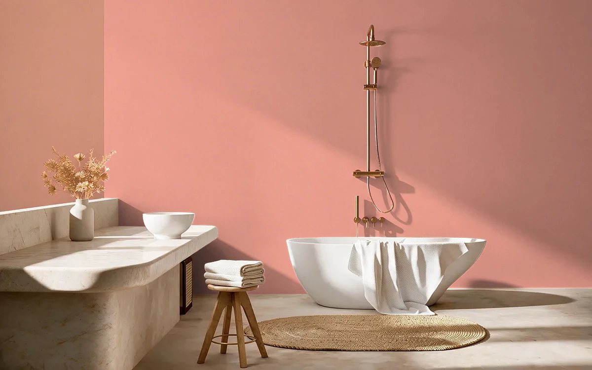 Nippon Paint's JUST DIVINE color on different wall surfaces.