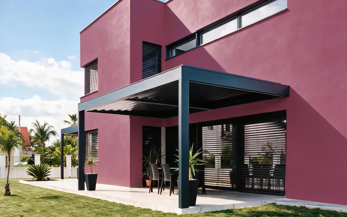 Nippon Paint's KEEPSAKE ROSE color on different wall surfaces.