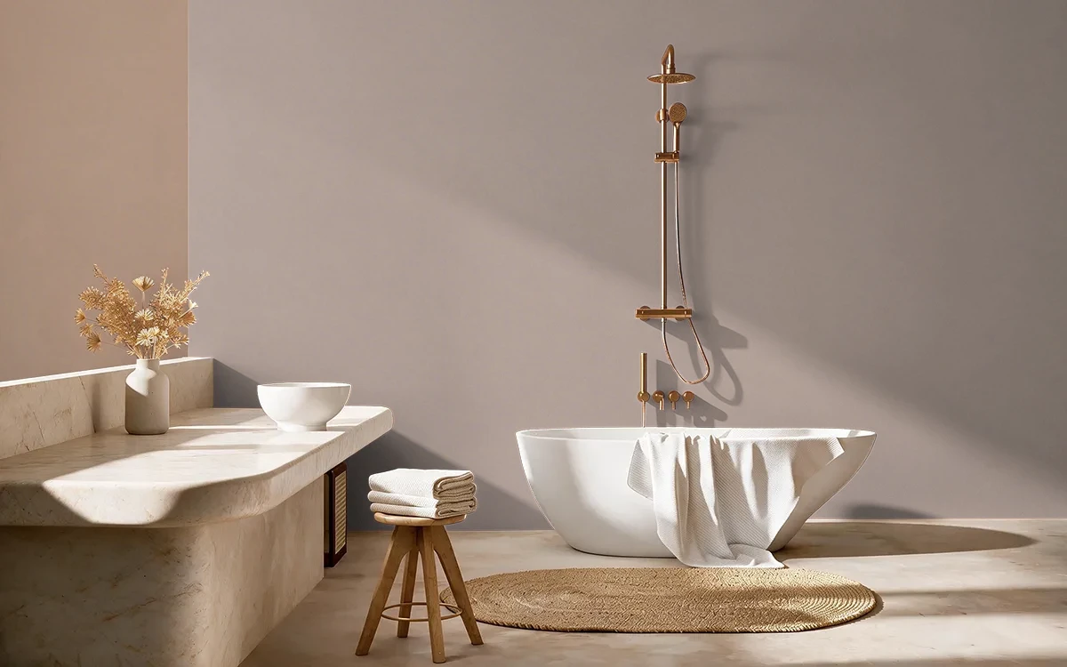 Nippon Paint's KHAKI ZING color on different wall surfaces.