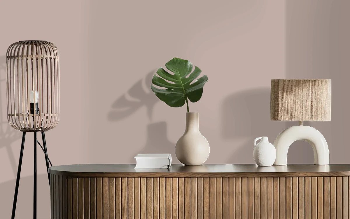 Nippon Paint's KHAKI ZING color on different wall surfaces.
