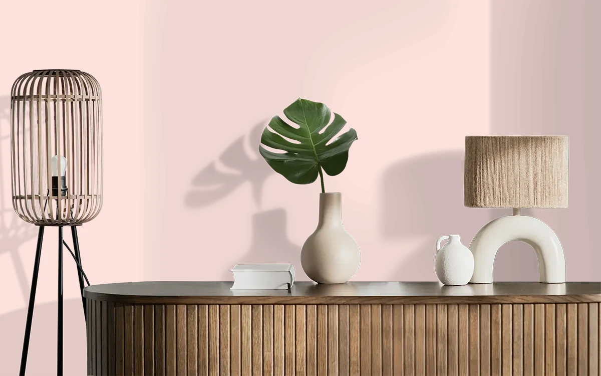 Nippon Paint's KIMONO color on different wall surfaces.