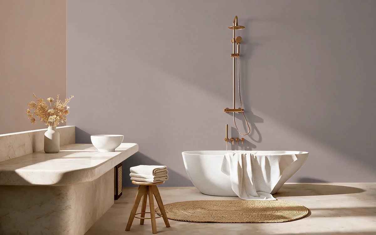Nippon Paint's KING'S THRONE color on different wall surfaces.