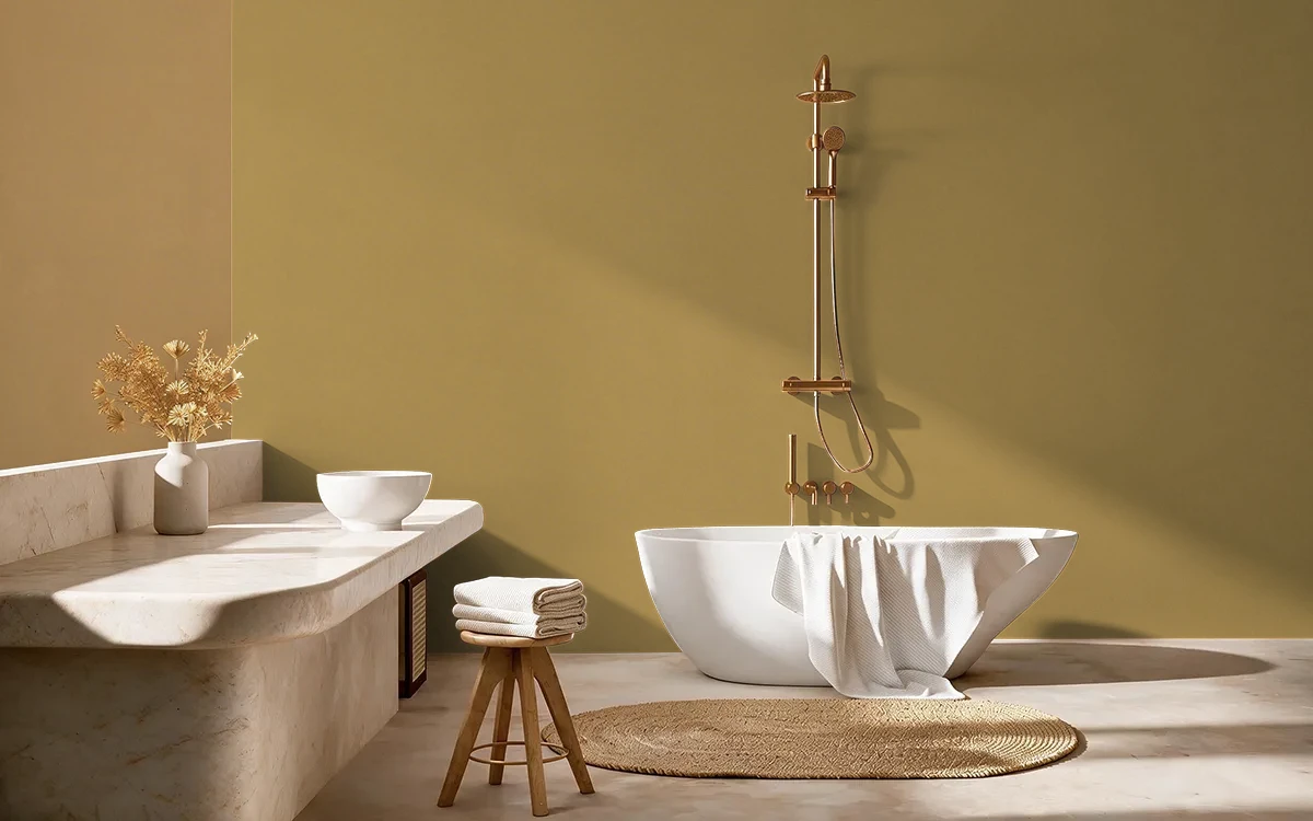 Nippon Paint's KNITTED SWEATER color on different wall surfaces.
