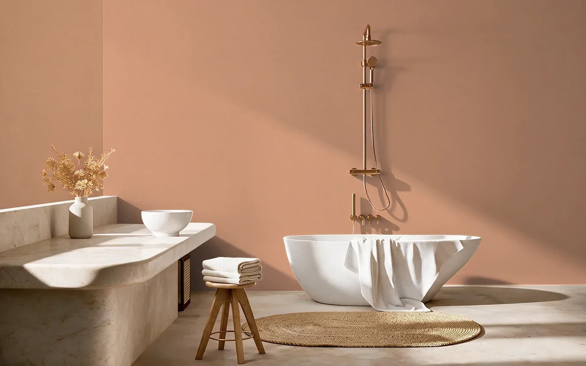 Nippon Paint's LATE AUTUMN color on different wall surfaces.
