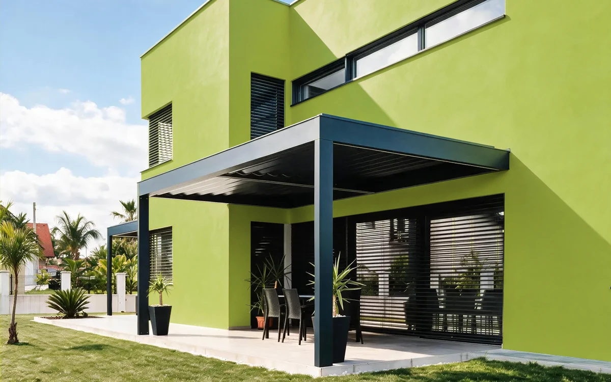 Nippon Paint's LATINO BURST color on different wall surfaces.