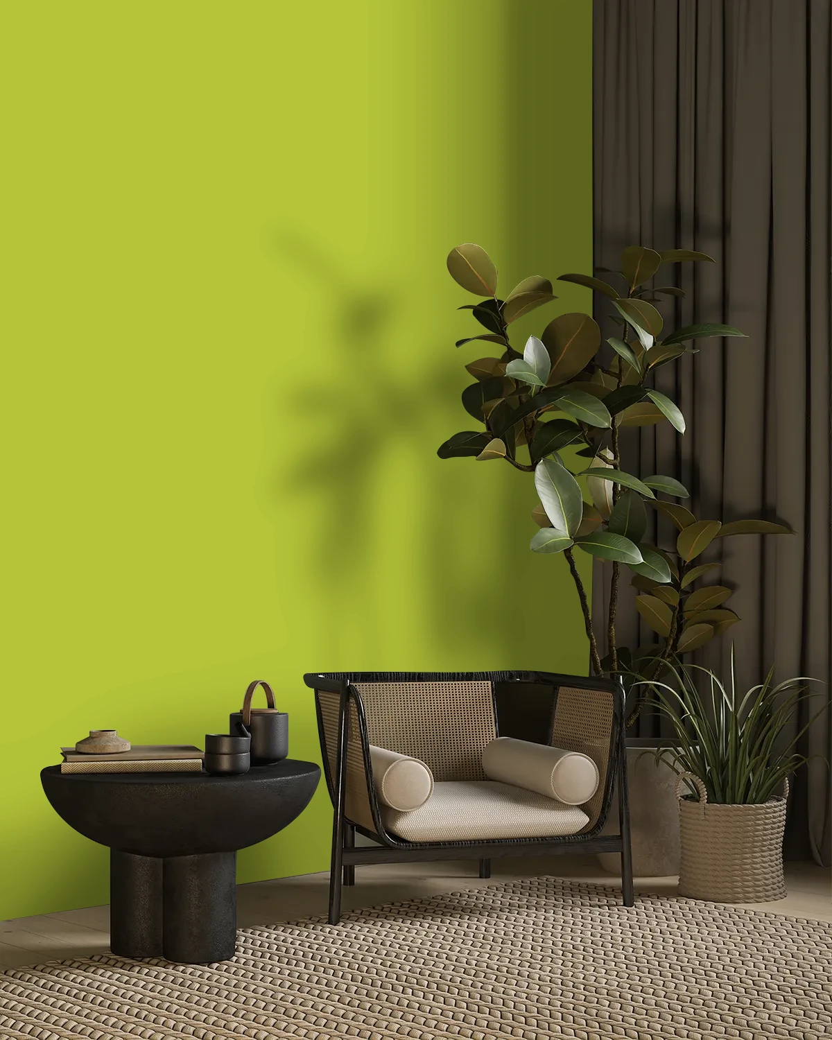 Nippon Paint's LATINO BURST color on a beautifully decorated wall.